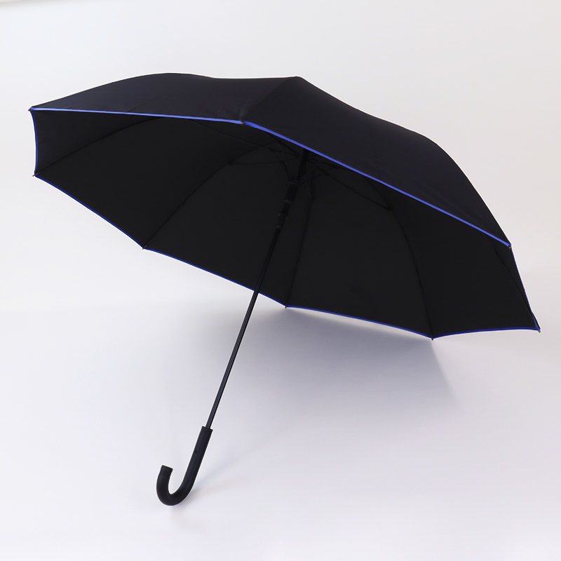 耐風パイピング長傘 65cm ブラック