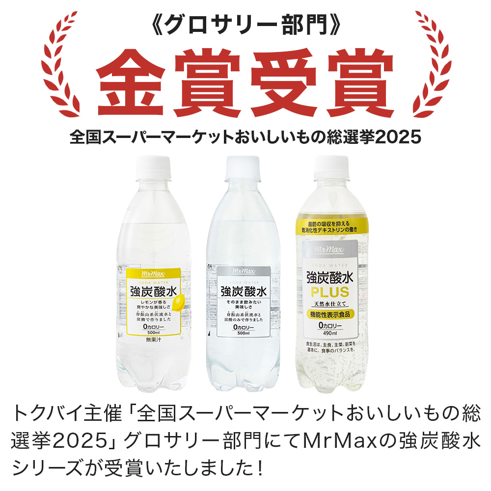 強炭酸水 1箱（490ml×24本）