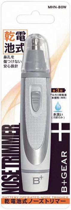 乾電池式ノーズトリマー MHN-80W ホワイト