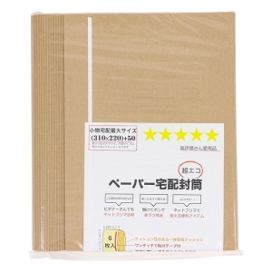 ペーパー宅配封筒 310×220mm 6枚入