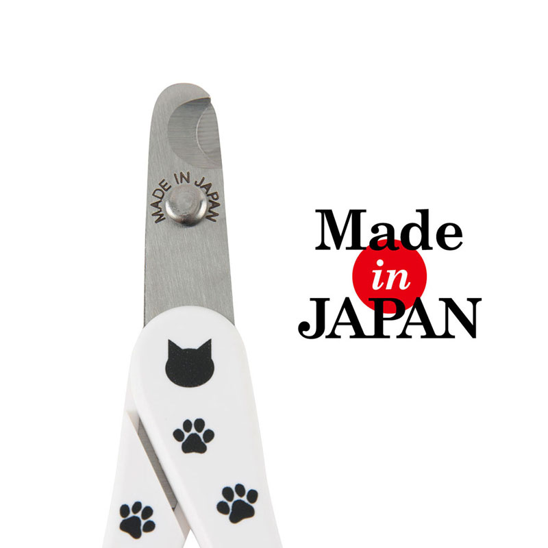 ストレスなくスパッと切れる猫用爪切り 日本製 ホワイト