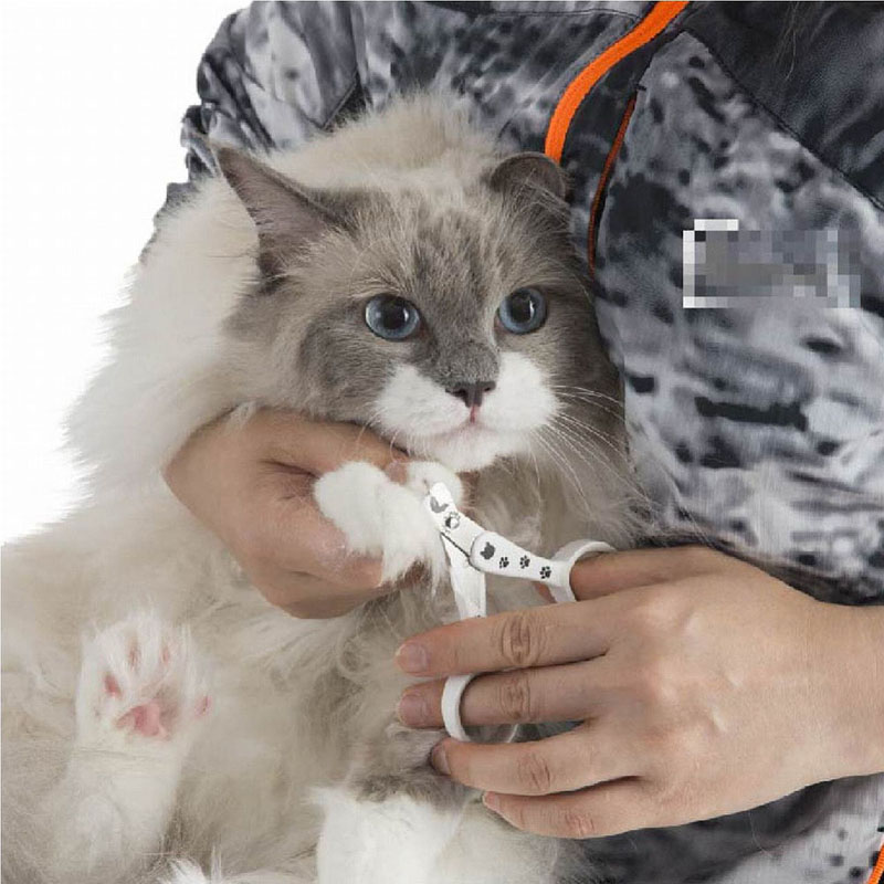 ストレスなくスパッと切れる猫用爪切り 日本製 ホワイト