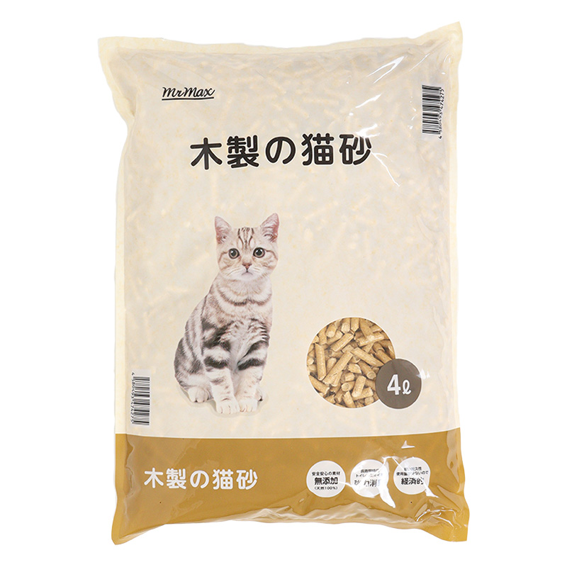 ナチュラルウッドチップ 天然素材の猫砂4Ｌ