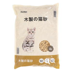 ナチュラルウッドチップ 天然素材の猫砂4Ｌ