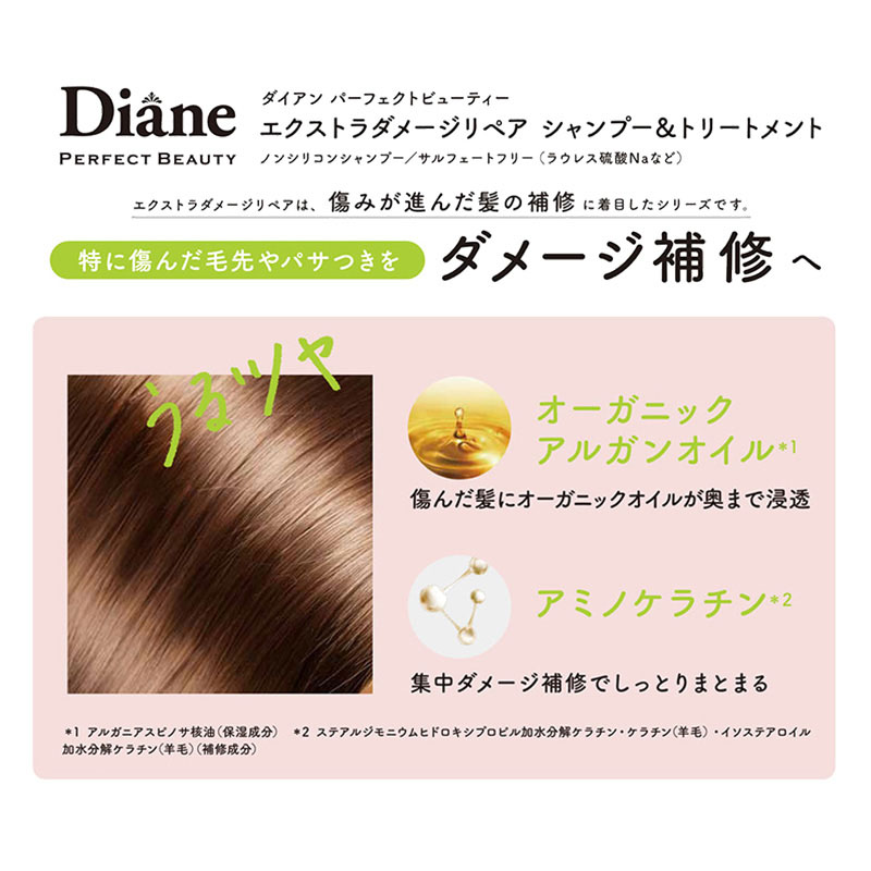 ダイアン パーフェクトビューティー エクストラダメージリペア シャンプー＆トリートメントセット 450ml×2