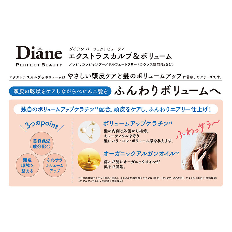 ダイアン パーフェクトビューティ スカルプ&ボリュームシャンプー&トリートメントセット 450ml×2 シトラス＆ティー