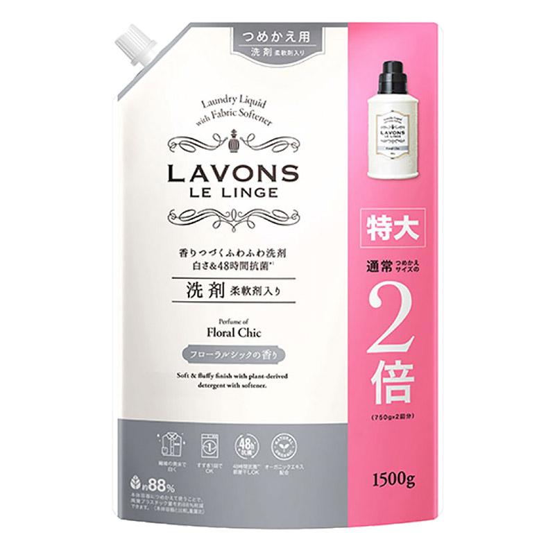 ラボン洗剤 フローラルシック 詰替特大 1500g