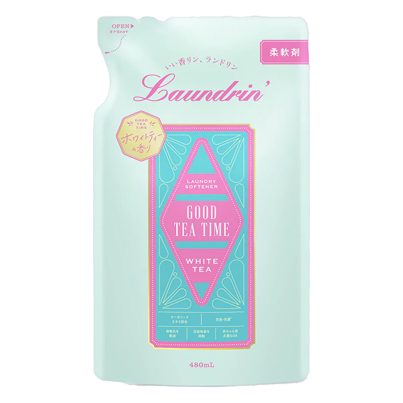 ランドリン 柔軟剤 ホワイトティーの香り 詰替 480ml