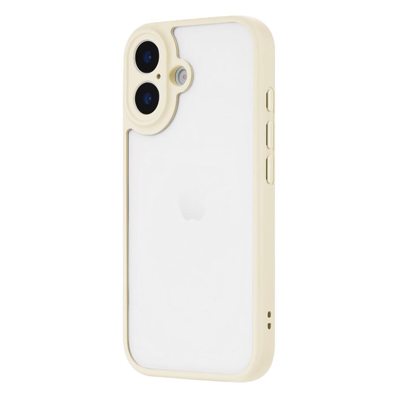 iPhone17 耐衝撃ハイブリッドケース ミルクホワイト ストラップホール付 LN-IM25UKHWH