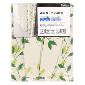 遮光カーテン+レース 100×110cm 4枚組み