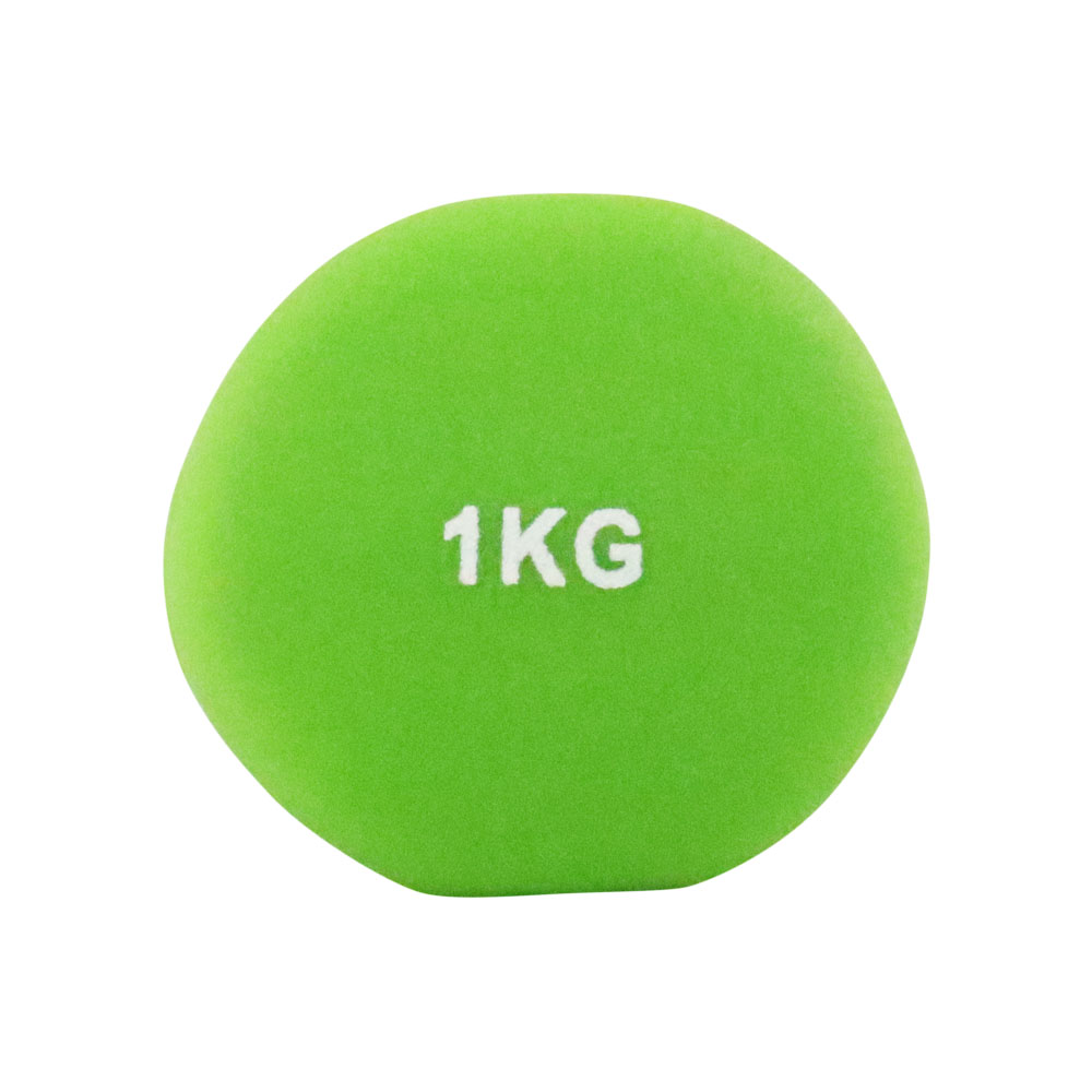 すべりにくいダンベル 1kg グリーン