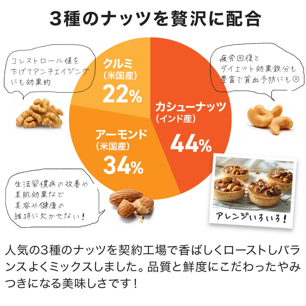素焼きミックスナッツ 500g