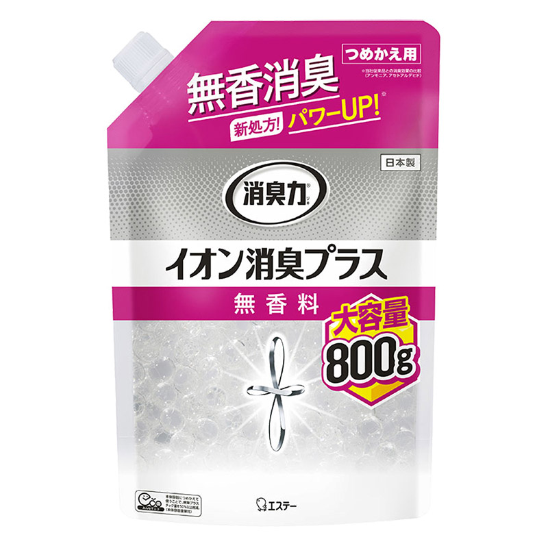 消臭力クリアビーズイオン消臭プラスつめかえ 800g 無香料