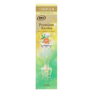 お部屋の消臭力[Premium Aroma Stick] つめかえ スイートオレンジ&ベルガモット 65ml