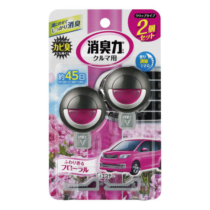 クルマの消臭力クリップタイプ2P フローラル