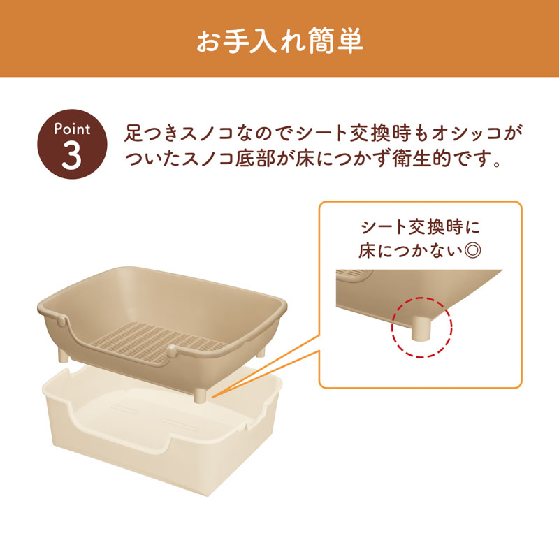 ニャンとも清潔トイレ シンプルタイプ ライトベージュ