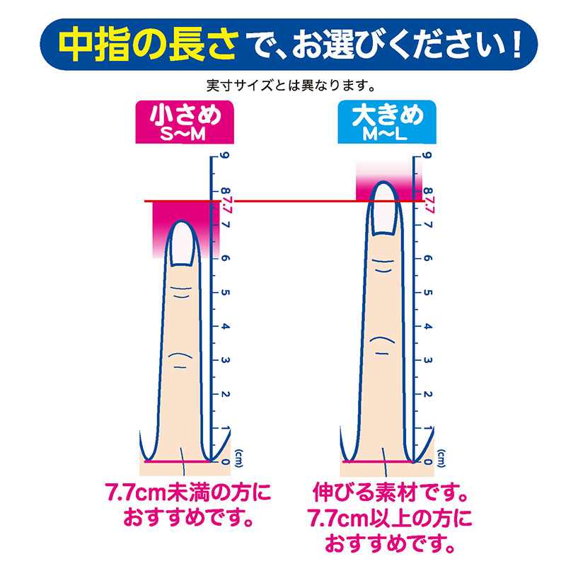 ファミリー お料理にぴったり手袋 小さめS-Mサイズ 100枚入り