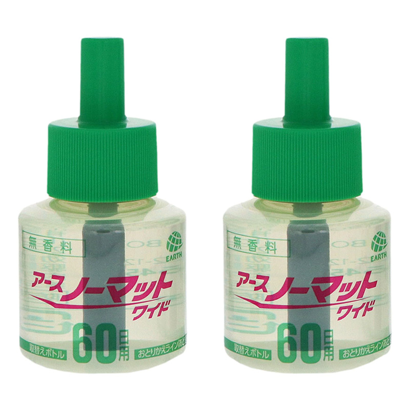 アースノーマットワイド リビング用 取替えボトル 60日用 無香料 2本入 45ml
