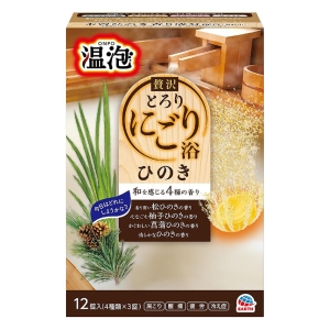 温泡 贅沢とろり にごり浴 ひのき 12錠入【医薬部外品】