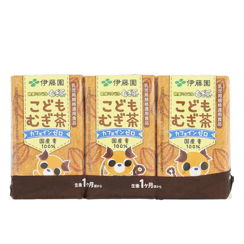 健康ミネラルむぎ茶 こどもむぎ茶 国産麦100% 1か月頃～ 375ml(125ml×3本)