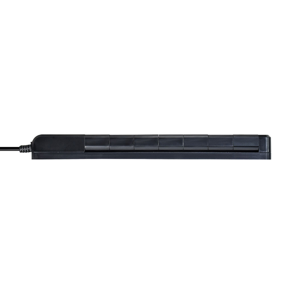 耐雷スリム回転電源タップ 7個口2m WBS-SL702SB(BK)
