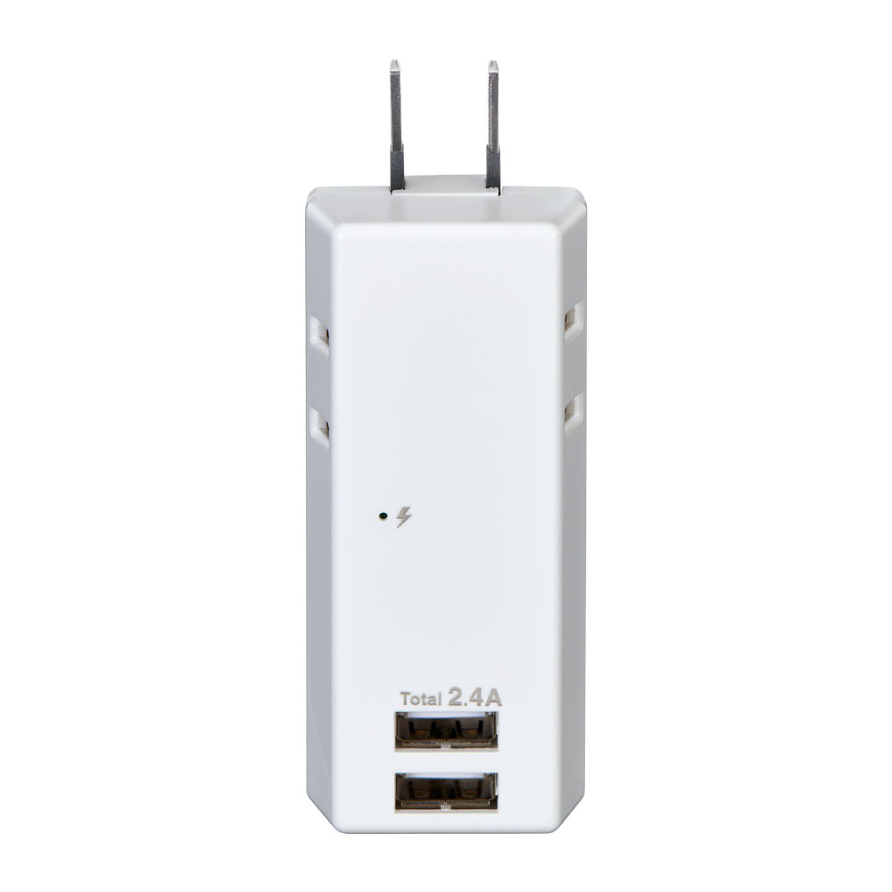 耐雷USB電源タップ2.4A2 UA-222SB