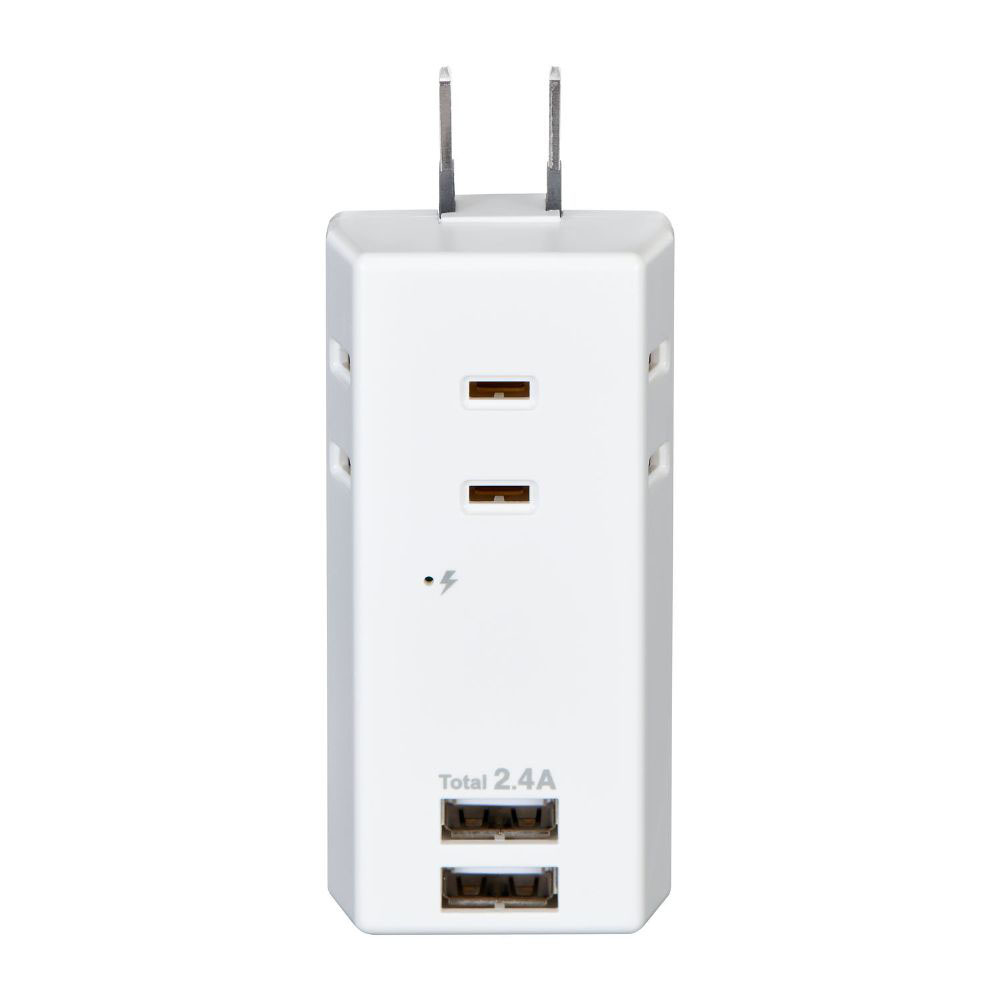 耐雷USB電源タップ2.4A3 UA-322SB