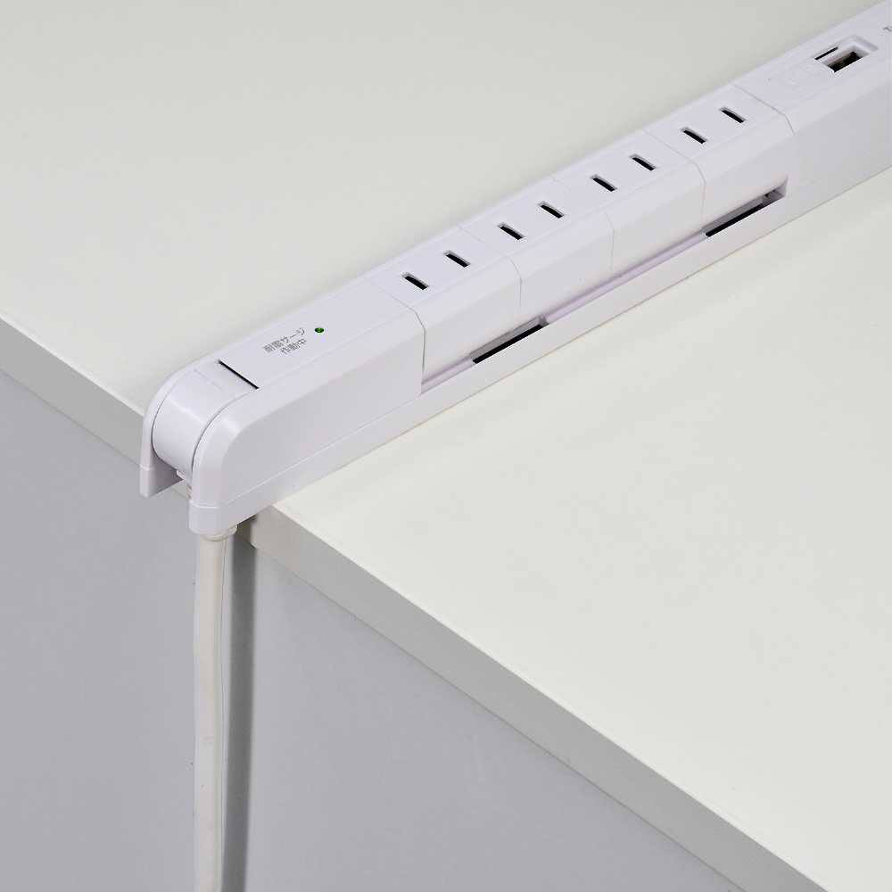 耐雷4PスリムUSB電源タップ WBS-SL402USB(W)