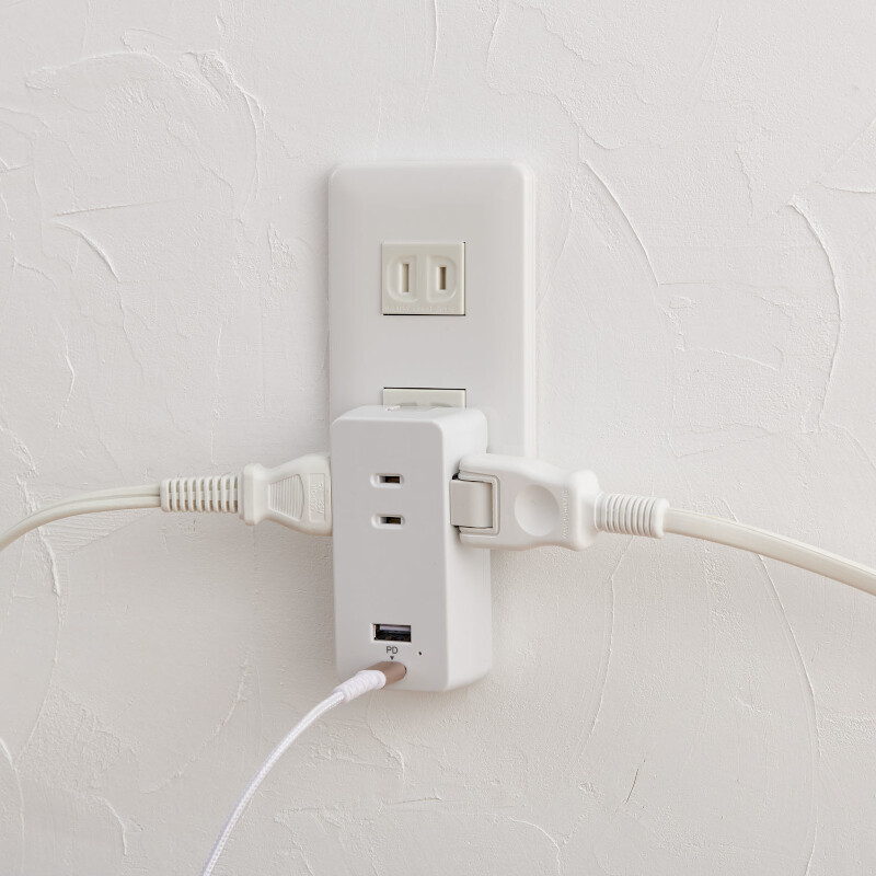 電源タップ AC3個口 USB-A×1 PD対応USB-C×1 雷ガード UC-322SB(W)