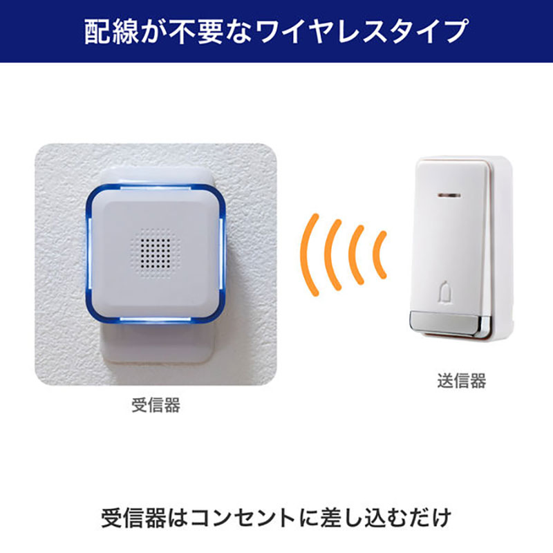 電池使わないチャイムセット WC-S8090AC