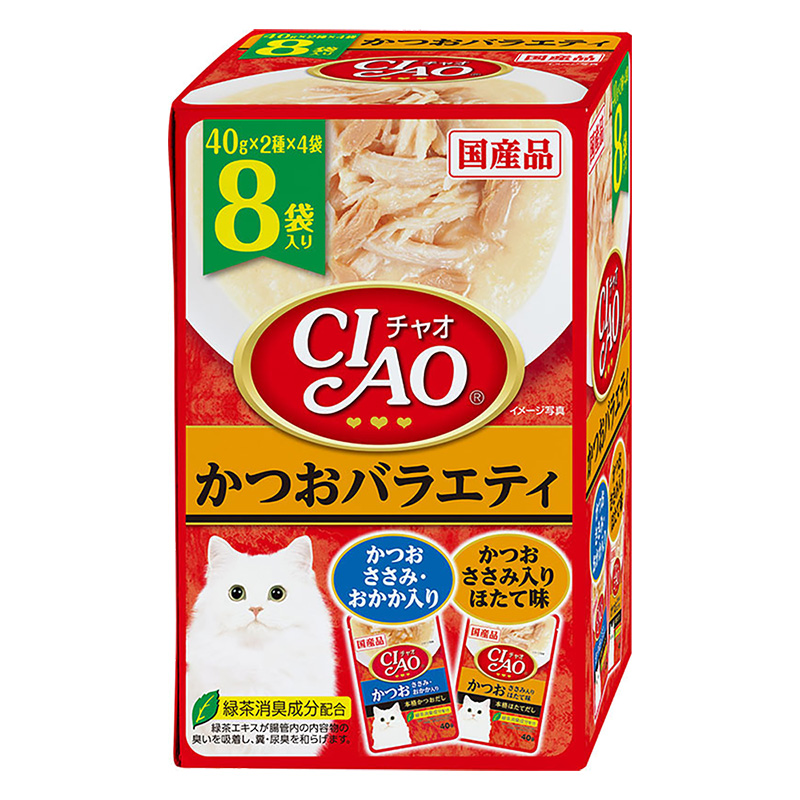 CIAOパウチ 8袋入り かつおバラエティ40g×8袋
