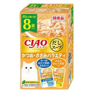 CIAOだしスープ8個入り かつお・ささみバラエティ 40g×8袋