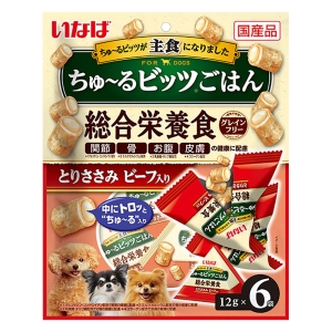 ちゅ～るビッツごはん とりささみ ビーフ入り 6袋入り