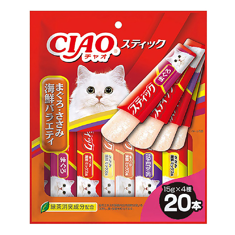 CIAO スティック まぐろ・ささみ海鮮バラエティ 15g×20本