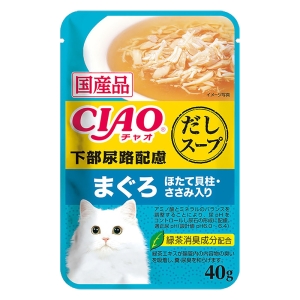 【お取り寄せ商品】CIAOだしスープ 下部尿路配慮 まぐろ ほたて貝柱・ささみ入り 40g