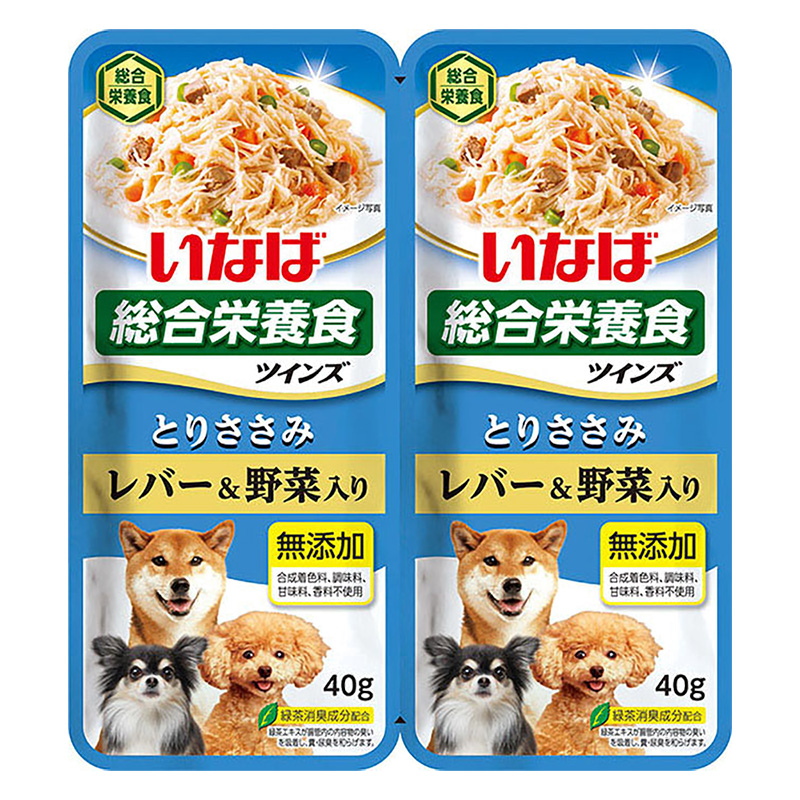 ツインズ とりささみ レバー&野菜入り 40g×2袋