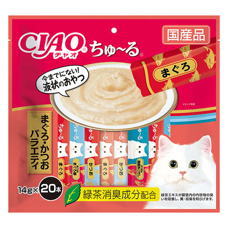 CIAO ちゅ～る まぐろ・かつお バラエティ 14g×20本入