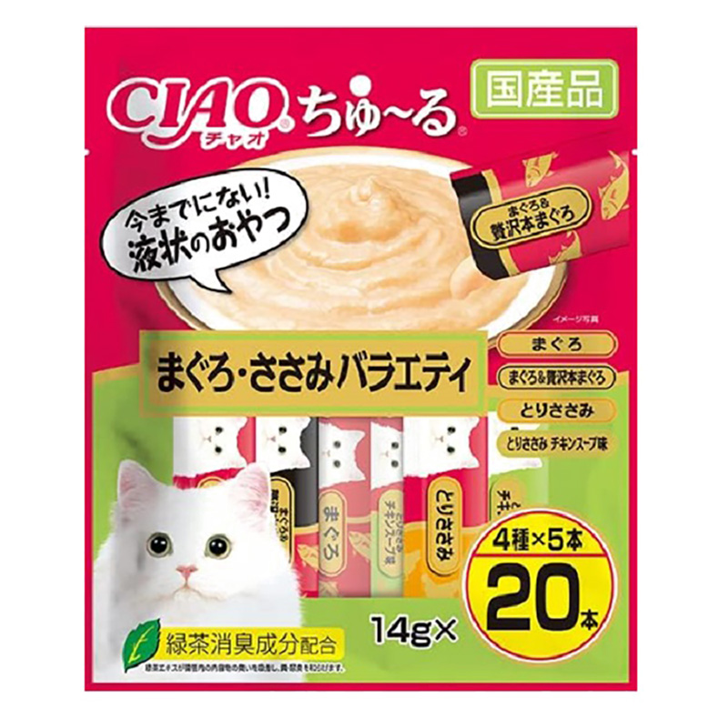 CIAO ちゅ~る まぐろ・ささみバラエティ 14g×20本