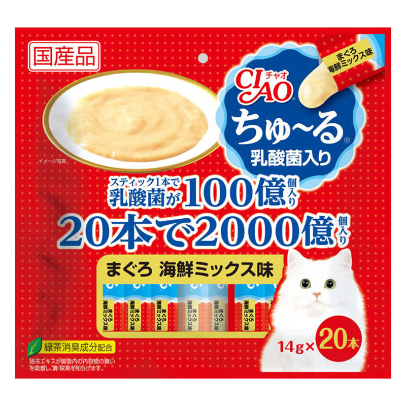 CIAO ちゅ~る 乳酸菌入りまぐろ海鮮ミックス味 14g