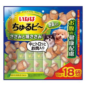ちゅるビ~ 18袋ささみと焼ささみ 野菜入り お腹の健康配慮 ( 10g 18袋入 )