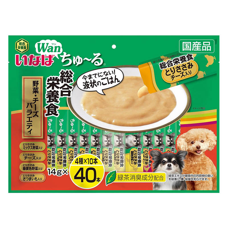 Wanちゅ~る 総合栄養食 野菜チーズバラエティ 14g×40本