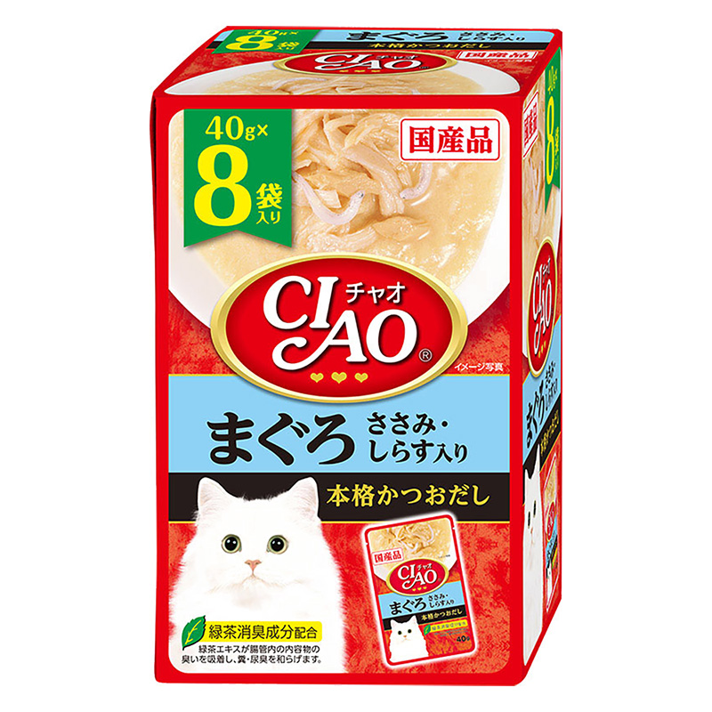CIAOパウチ 8袋入 まぐろささみ・しらす入り
