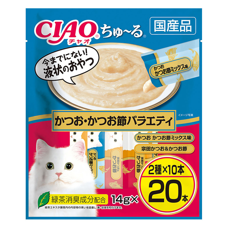 【お取り寄せ商品】CIAO ちゅ～る かつお・かつお節バラエティ 14g×20本入