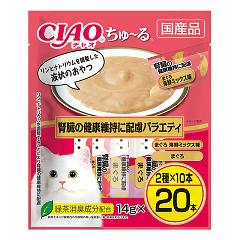 CIAO ちゅ~る 腎臓の健康維持に配慮バラエティ 14g×20本入