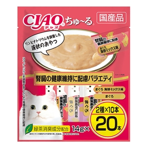 CIAO ちゅ~る 腎臓の健康維持に配慮バラエティ 14g×20本入