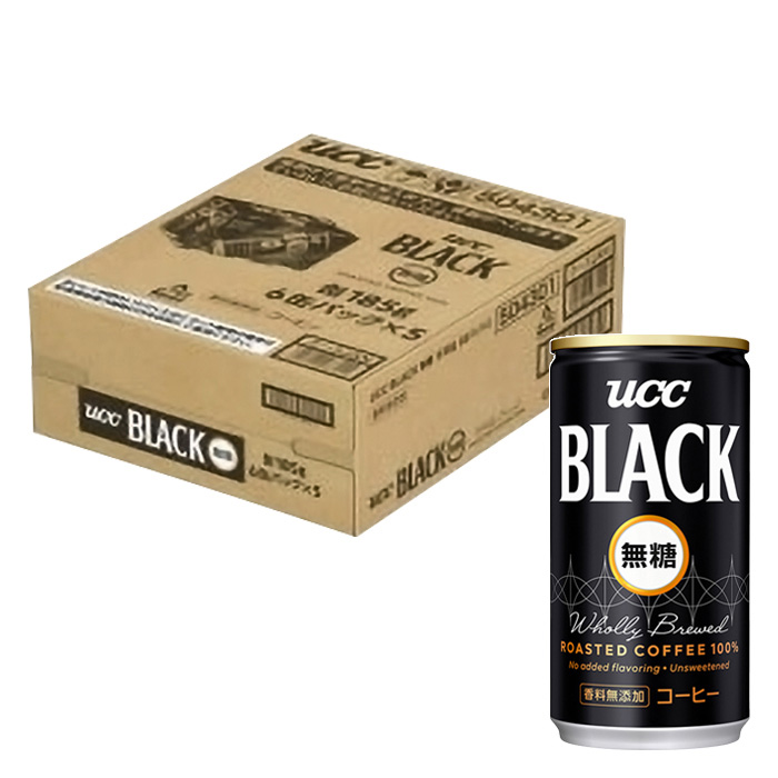 ブラック無糖 1箱(185g×30缶)
