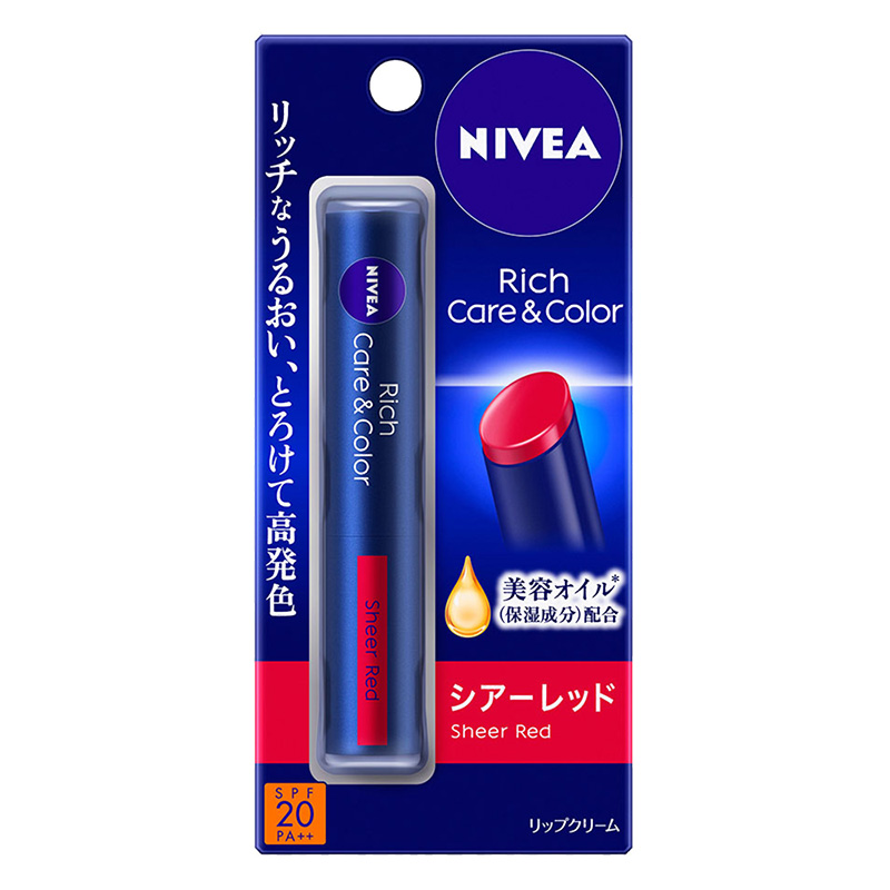 ニベア リッチケア&カラーリップ シアーレッド 2g