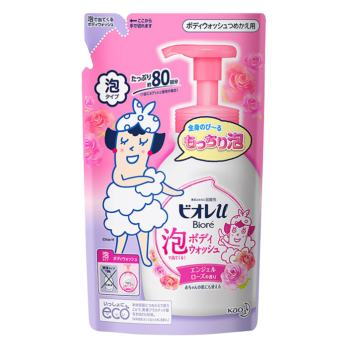 ビオレu 泡で出てくるボディウォッシュローズ 詰替 480ml