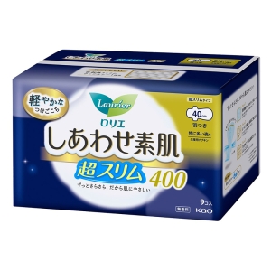 ロリエ しあわせ素肌 通気超スリム 特に多い夜用 400 羽つき 9枚