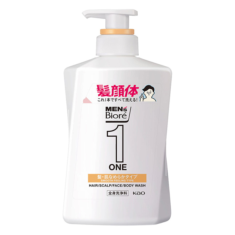 メンズビオレ ONE オールインワン全身洗浄料 髪・肌なめらかタイプ 本体 480ml